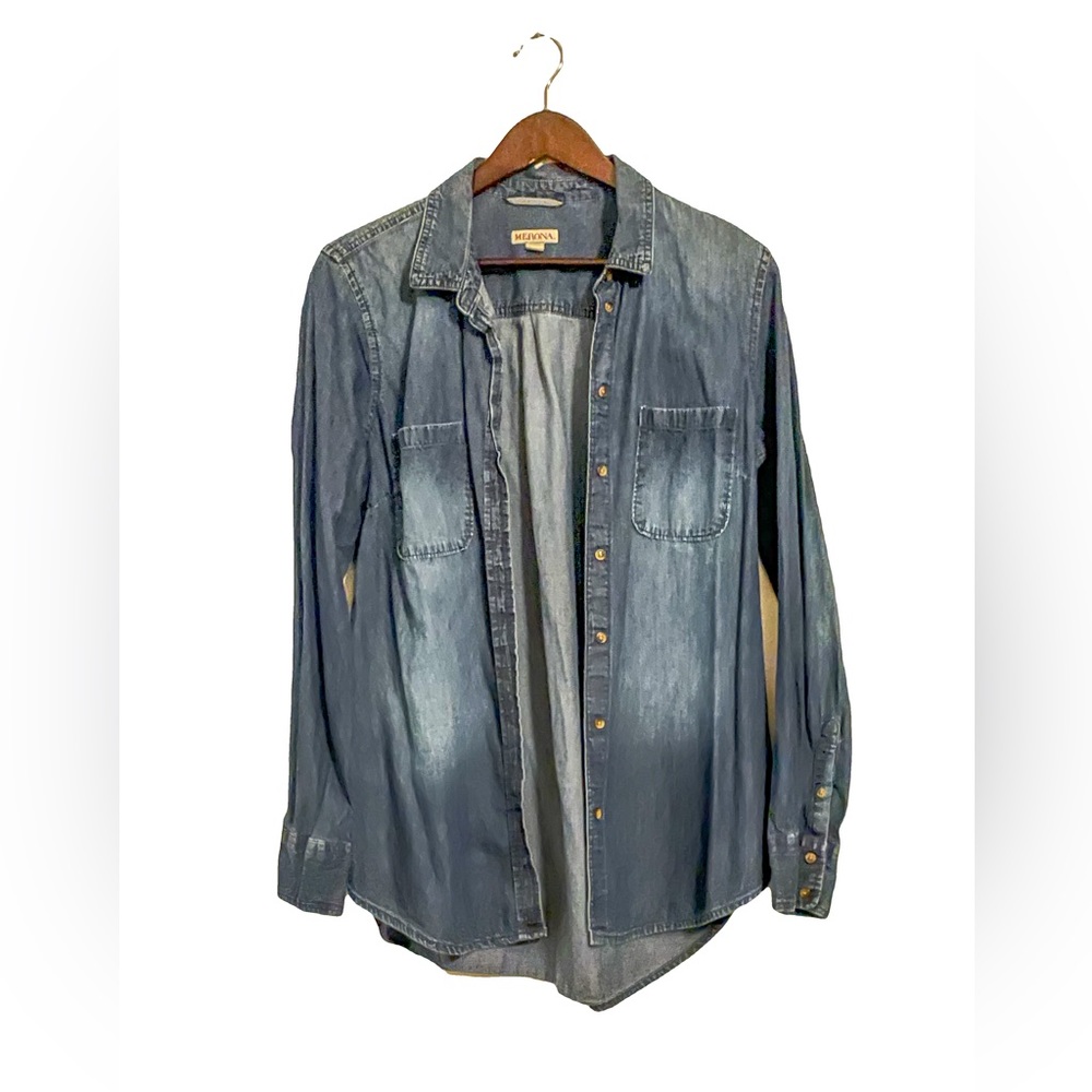 Good condition- blue button down shirt